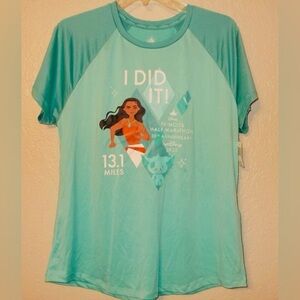 Disney Parks runDisney Princess Half Marathon Moana 15th Anniversary Shirt L New
